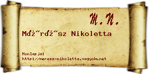 Mérész Nikoletta névjegykártya