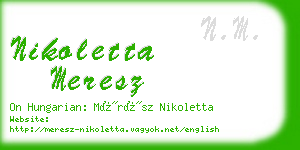 nikoletta meresz business card
